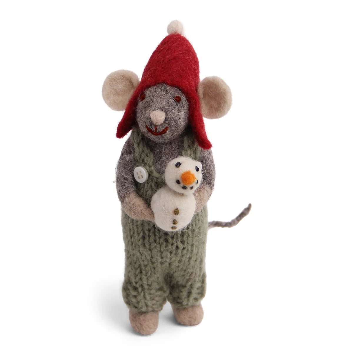 GRY & SIF Small Boy Mouse w/Snowman