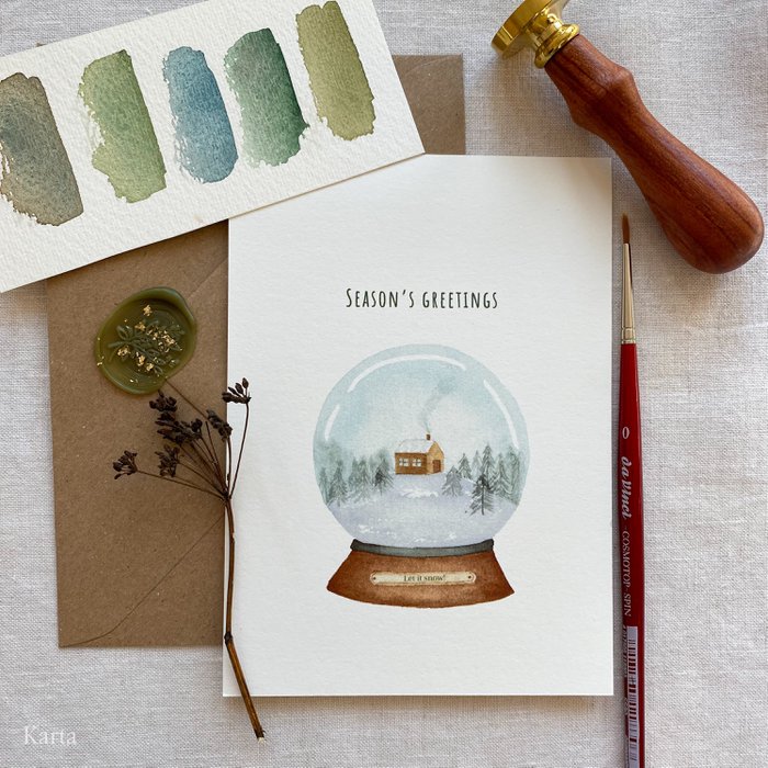 Karta Mwa Set of 8 Christmas Cards