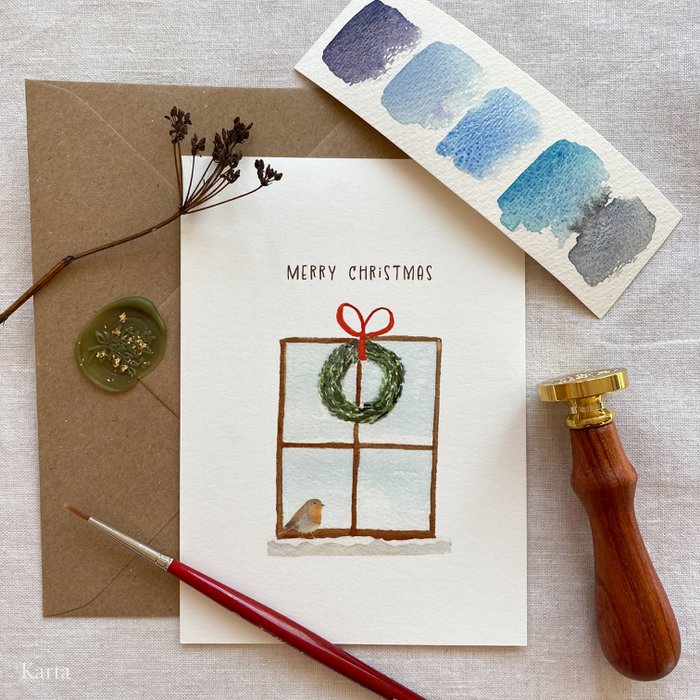 Karta Mwa Set of 8 Christmas Cards