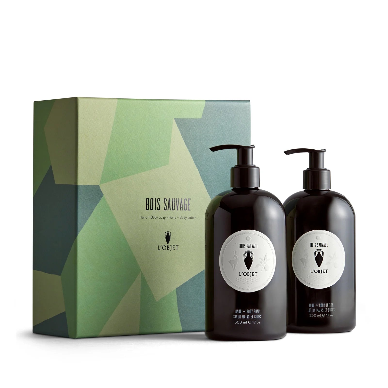 L'OBJET Bois Sauvage Hand and Body Soap & Lotion | Gift Set