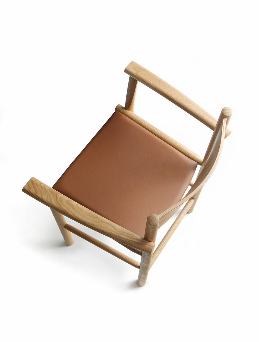 NIKARI Akademia Armchair | Oak, smoked Oak stain & Leather | Showroom Item