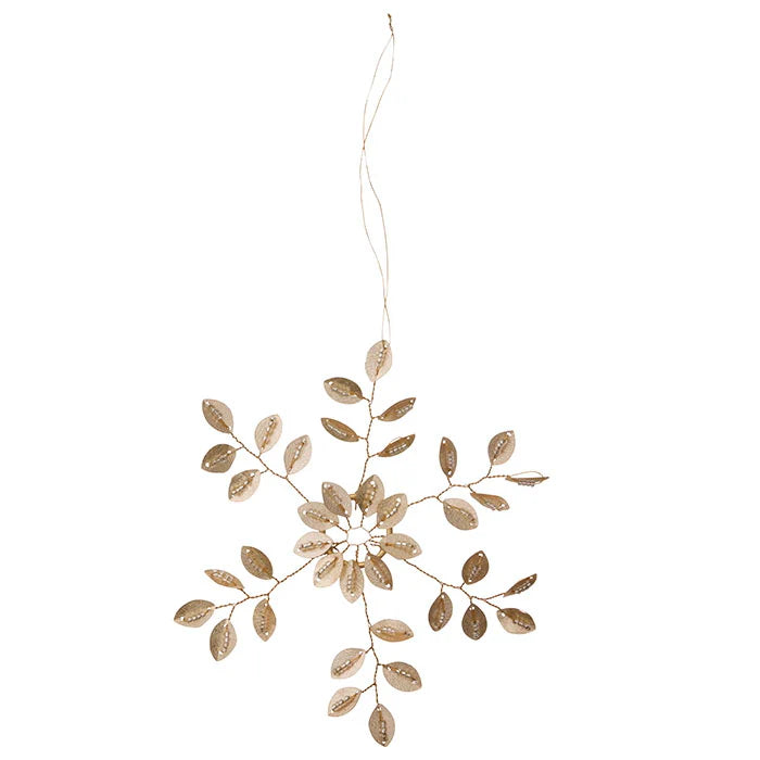 BUNGALOW Beaded Ornament Star Clio | Ø 13 cm | Champagne