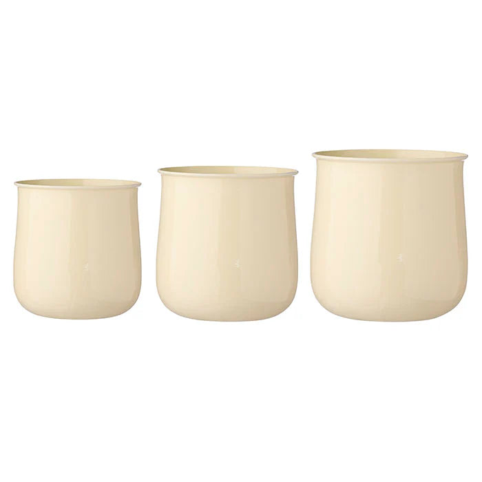 BUNGALOW Flower Pot H18/19/21cm Aja | Cream | S/3sizes