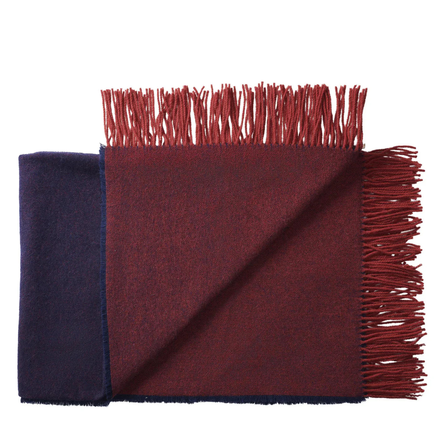 SILKEBORG ULDSPINDERI Franja | Burgundy Blue | 50% Alpaca and 50% Wool.