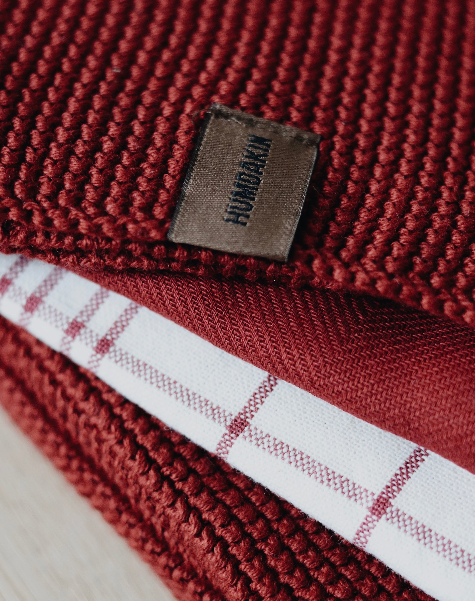 HUMDAKIN Knitted Dishcloth | Maroon