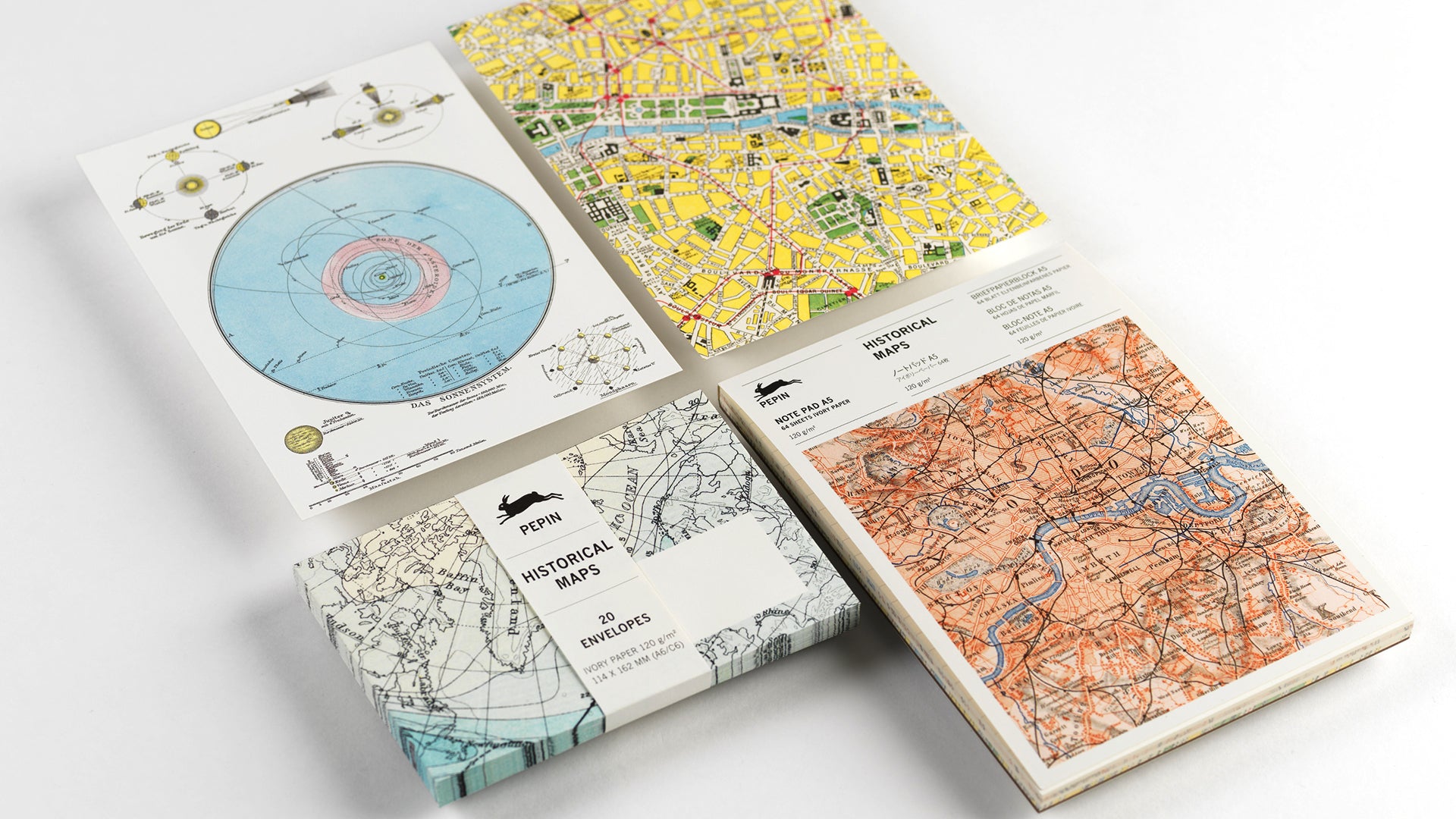 PEPIN PRESS A5 Notepad | Historical Maps