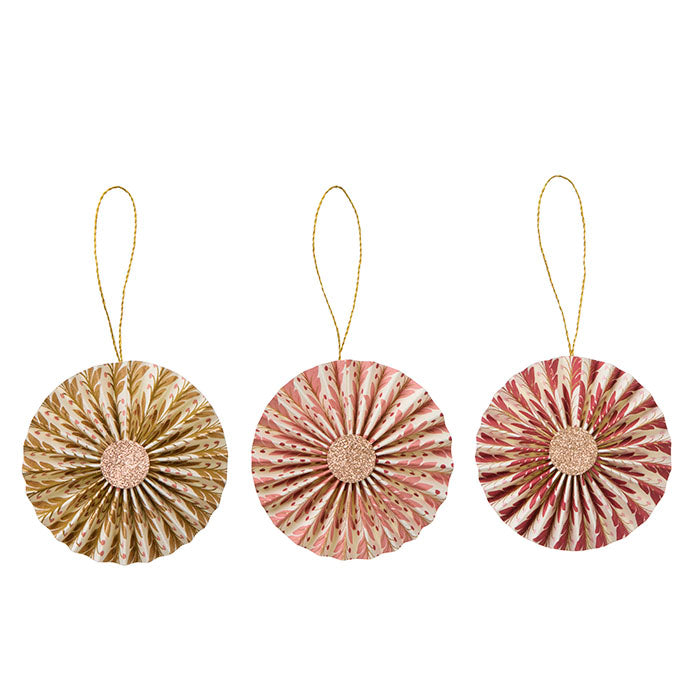 BUNGALOW  Paper Rosettes Naya | Ø8cm | Cerise