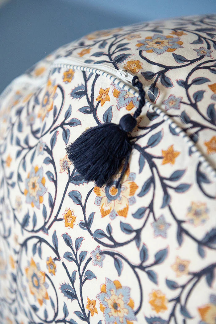 BUNGALOW Pouf Roja Indigo | 30x55cm