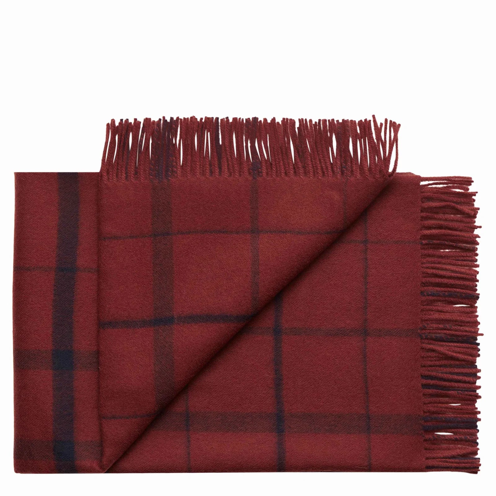 SILKEBORG  ULDSPINDERI  Warp & Weft Throw | Beetroot Midnight | 100% Wool