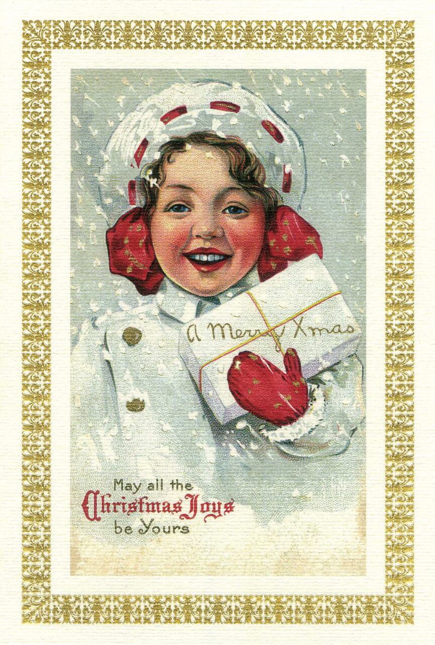 ROSSI 1931 Christmas Cards | Girl with Letters | Box 10/10