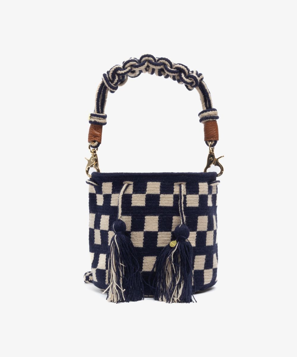 GUANABANA Crossbody Bag M | Seahorse | Navy  Blue & Beige