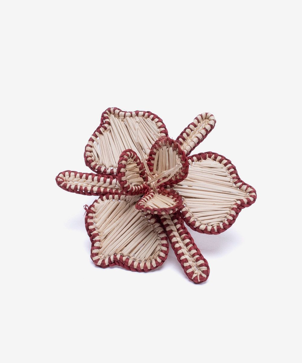 GUANABANA Napkin Ring | Orquidea | Beige & Red