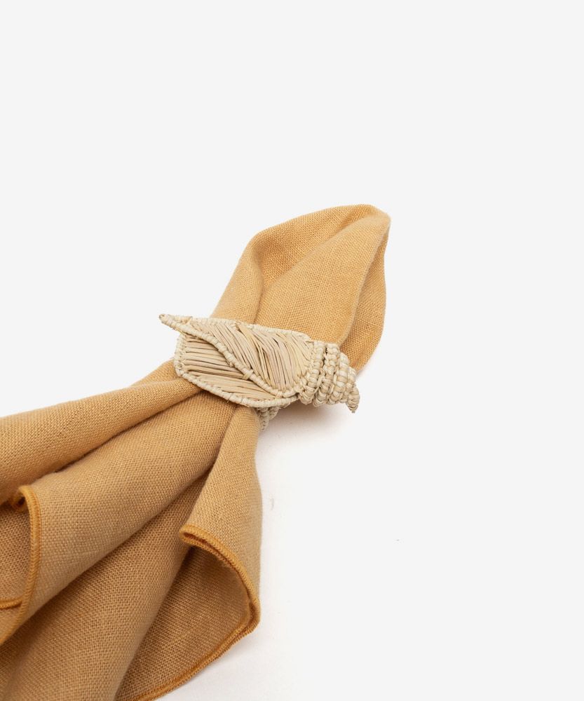 GUANABANA Napkin Ring Seasshell | White