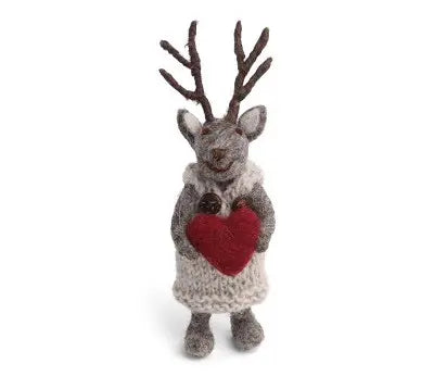 GRY AND SIF Small  Girly Deer w/Heart