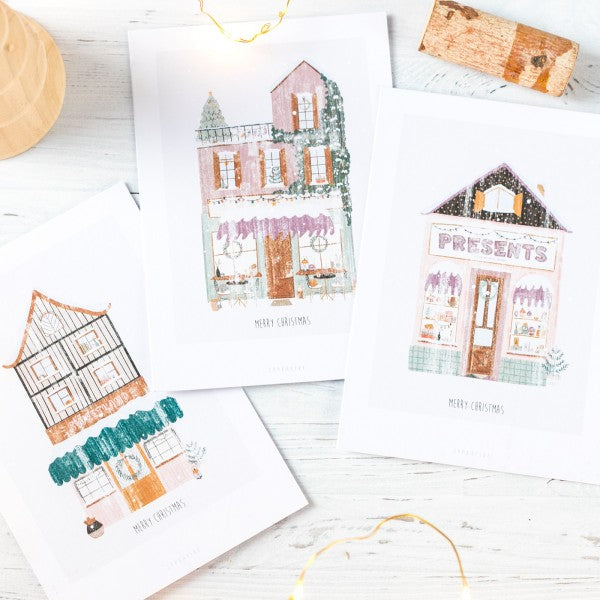 TYPELIVE Set of 6 Christmas cards | Shops