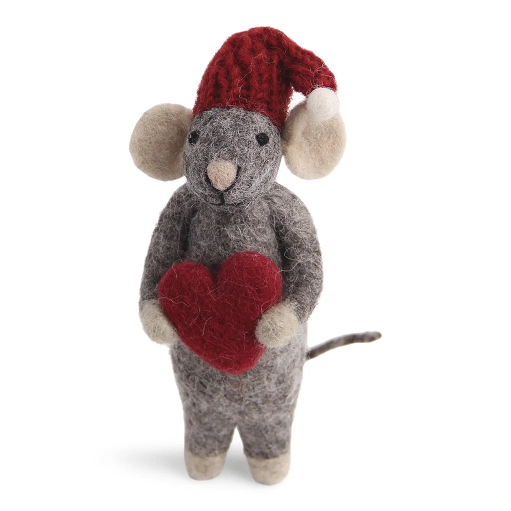 GRY & SIF Grey Mouse w/Heart