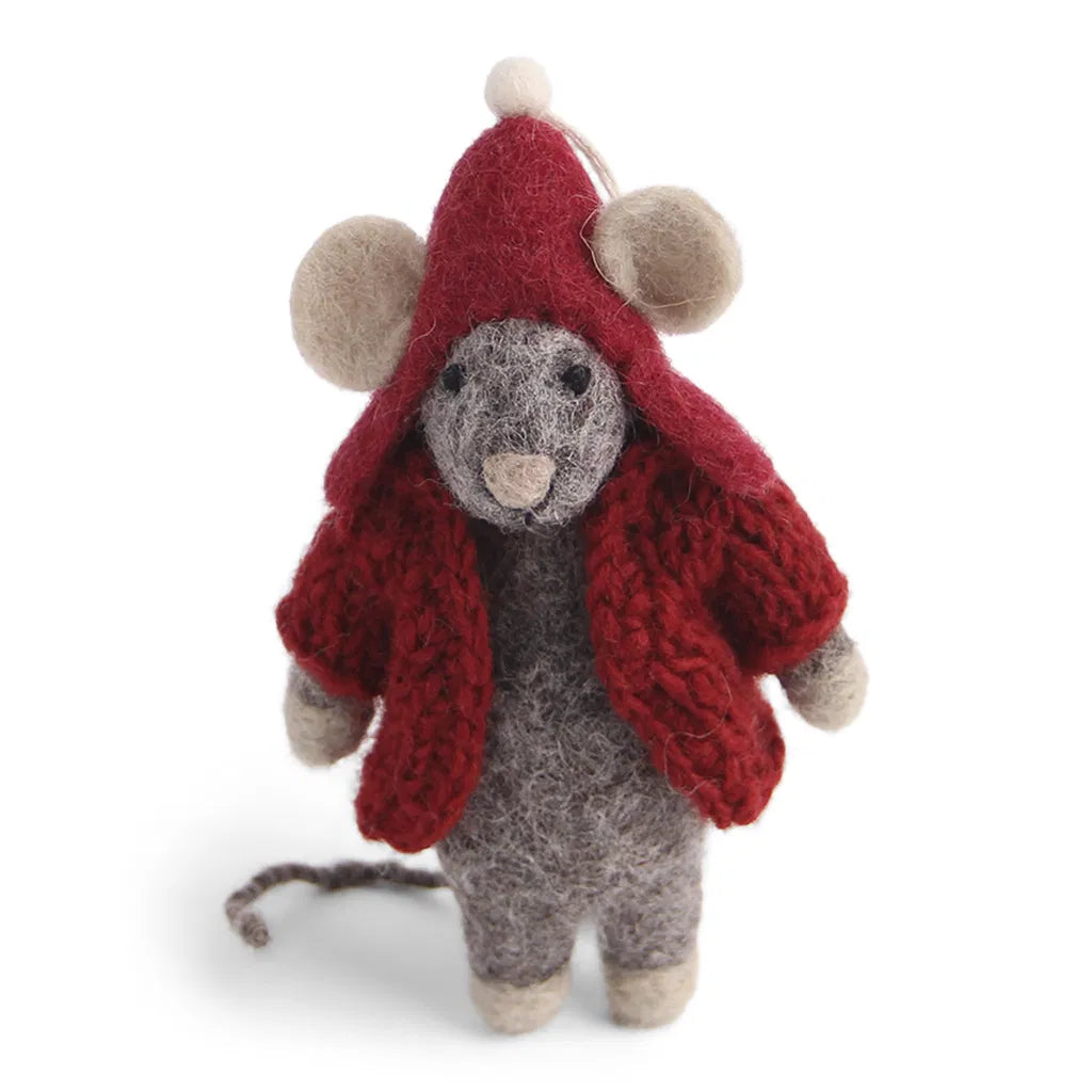 GRY & SIF Grey Mouse w/Red Jacket