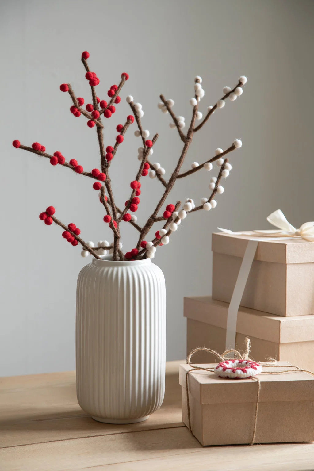 GRY & SIF  Branch w/white berries