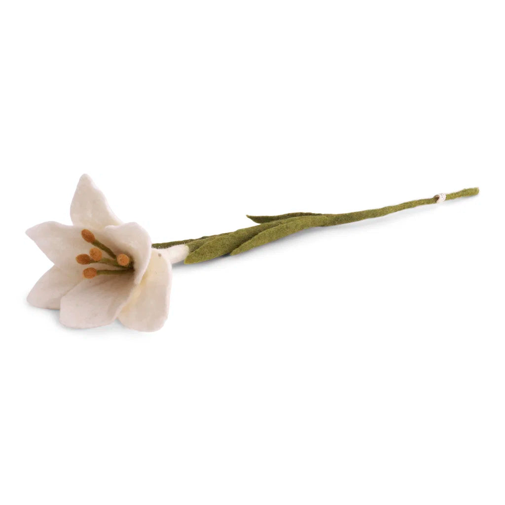 GRY & SIF Trumpet Lily Flower | White