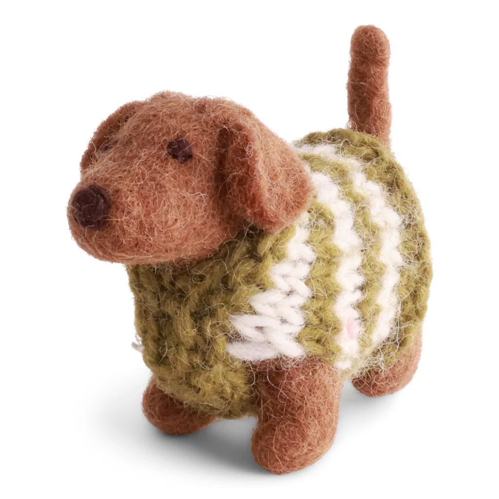 GRY & SIF Dog  w/Knitted Sweater