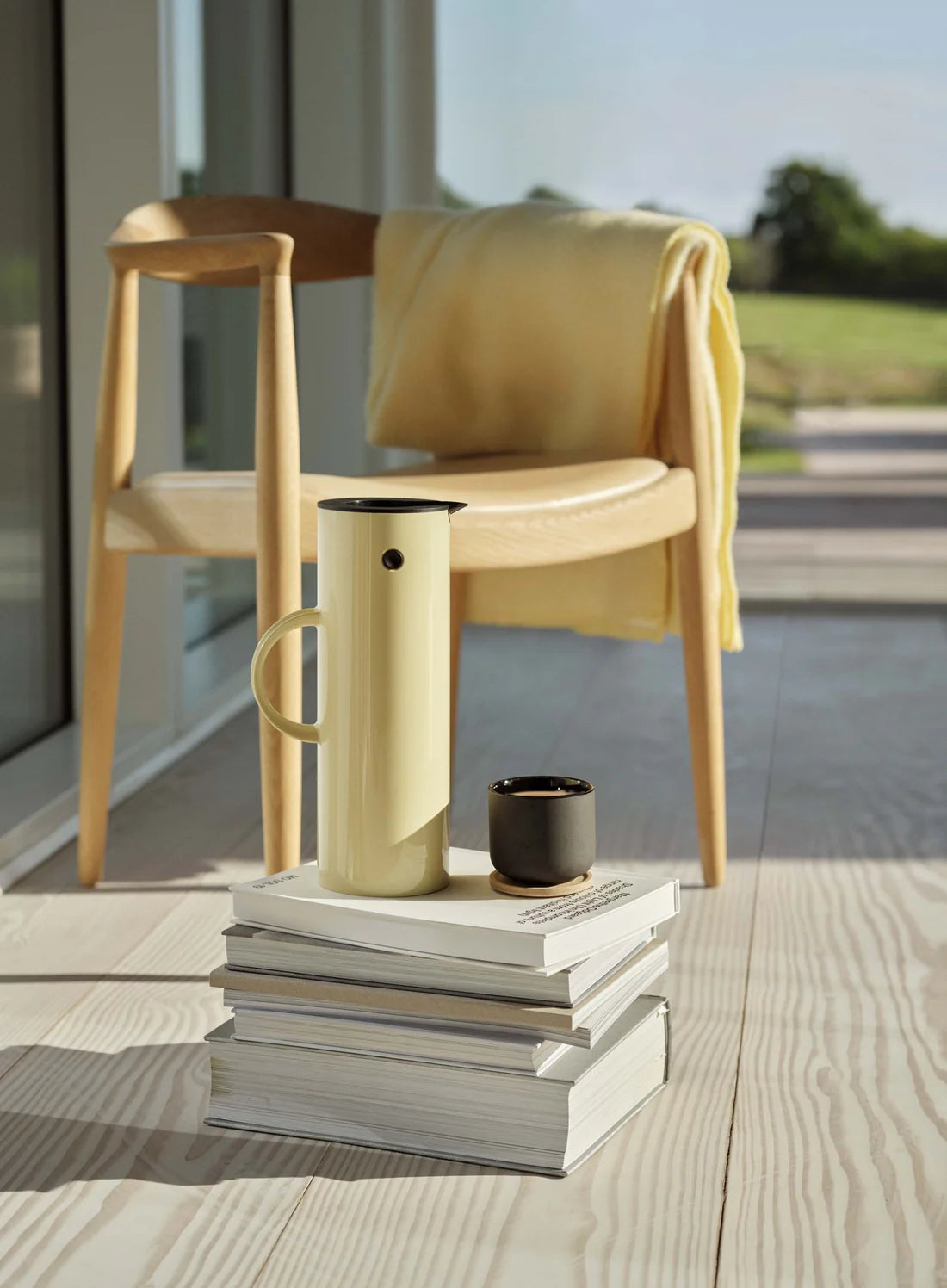 STELTON  Theo Cup w/ Coaster | Black