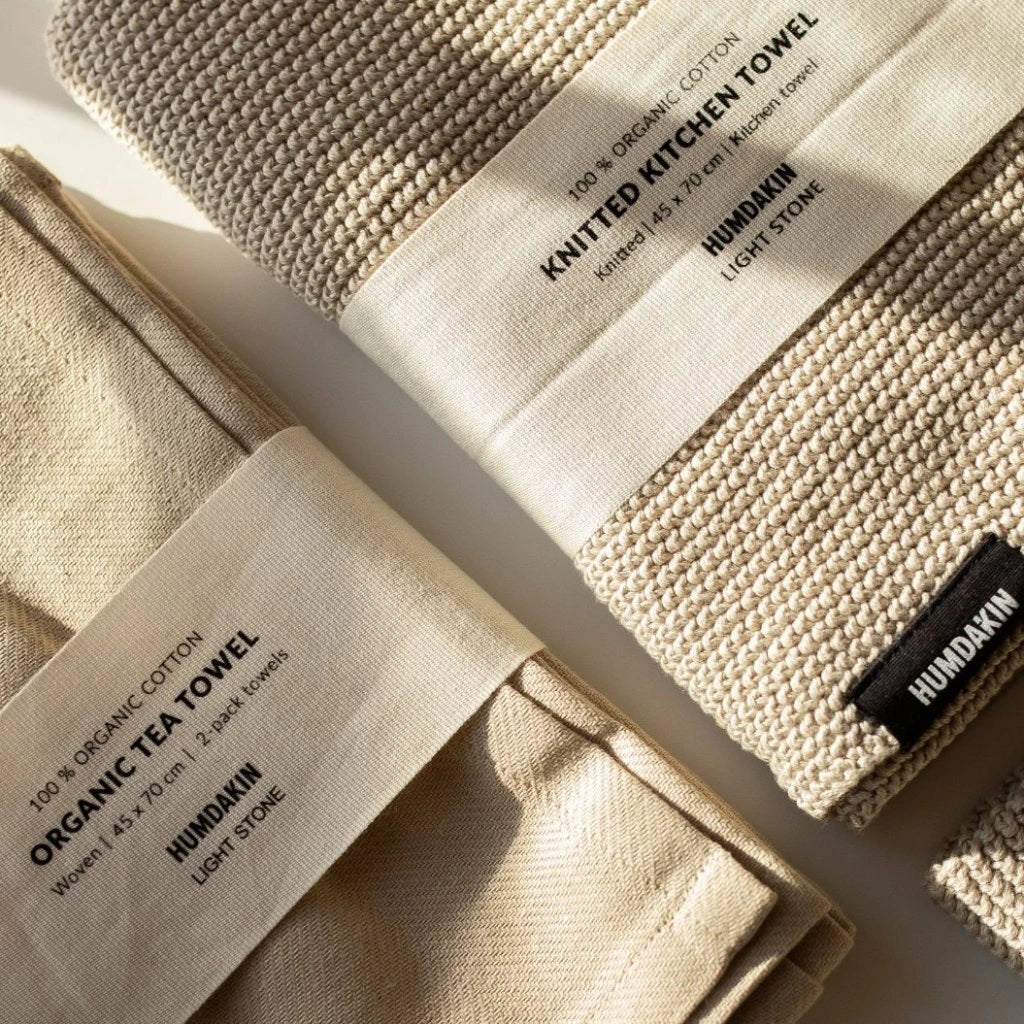 HUMDAKIN Knitted kitchen Towel  | Light Stone