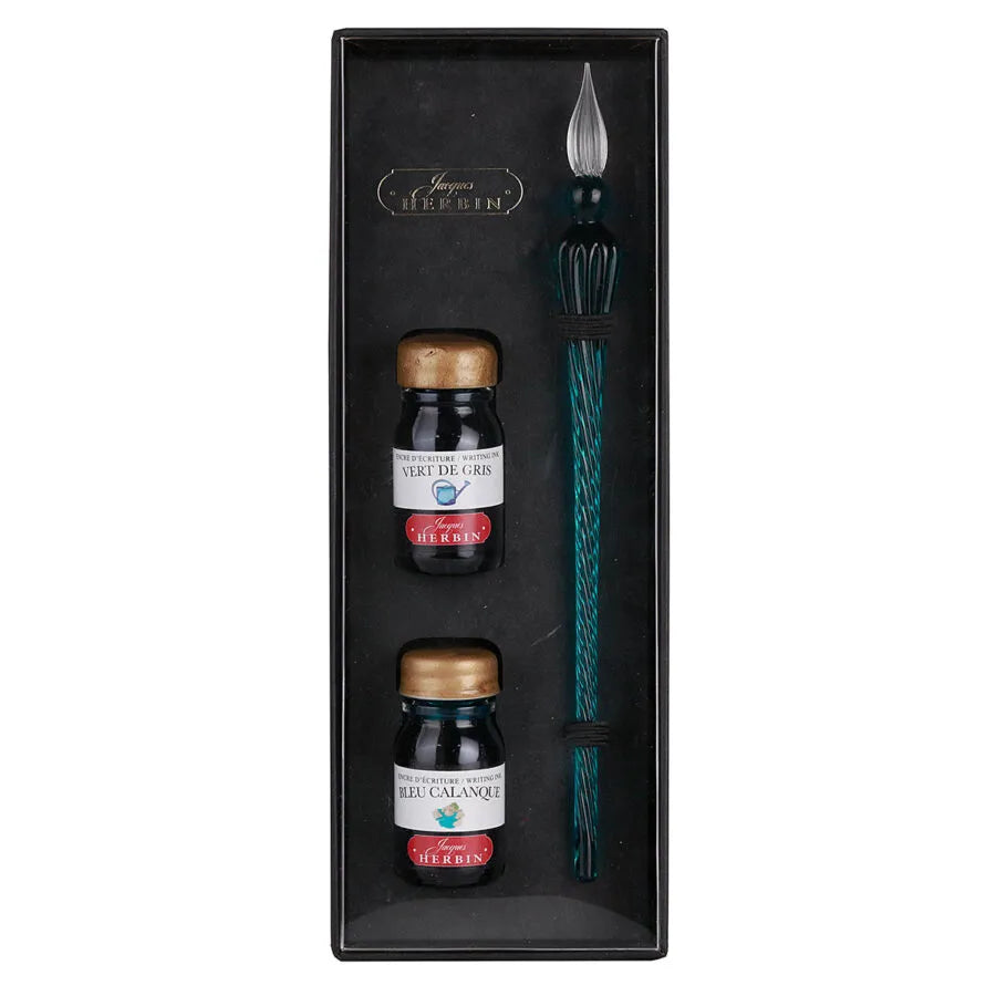 HERBIN Handcrafted Glass Pen and Inks | Set