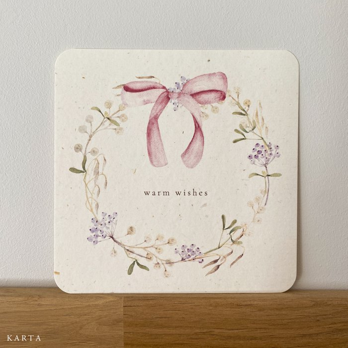 Karta Mwa Set of 3 Christmas cards | pink