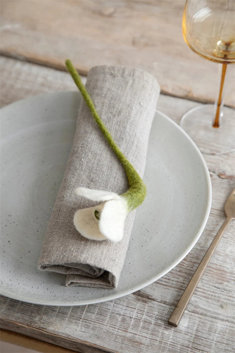 GRY AND SIF  Snow drop white flowers | Set of 3