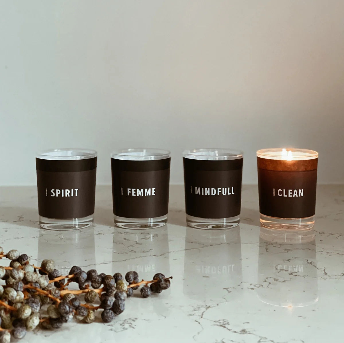 HUMDAKIN Nordic Christmas Scented Candles | Set of 4