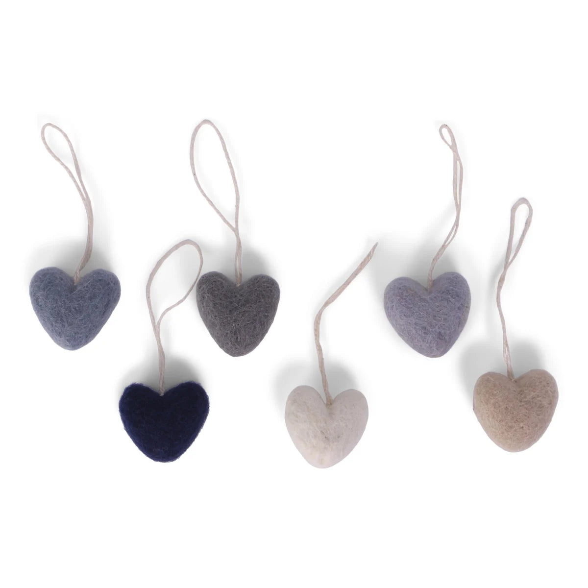 GRY & SIF Mini Blue   Hearts | Set of 6