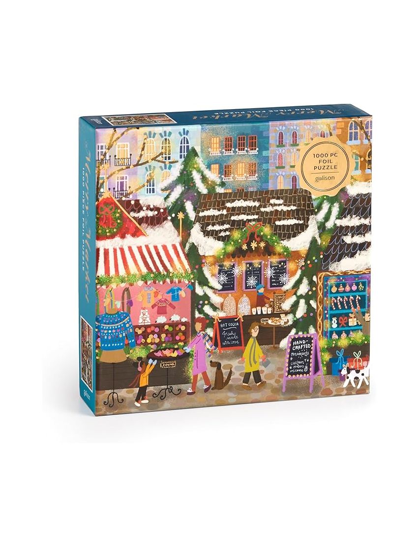 GALISON Joy Laforme Merry Market | 1000 Piece Foil Puzzle