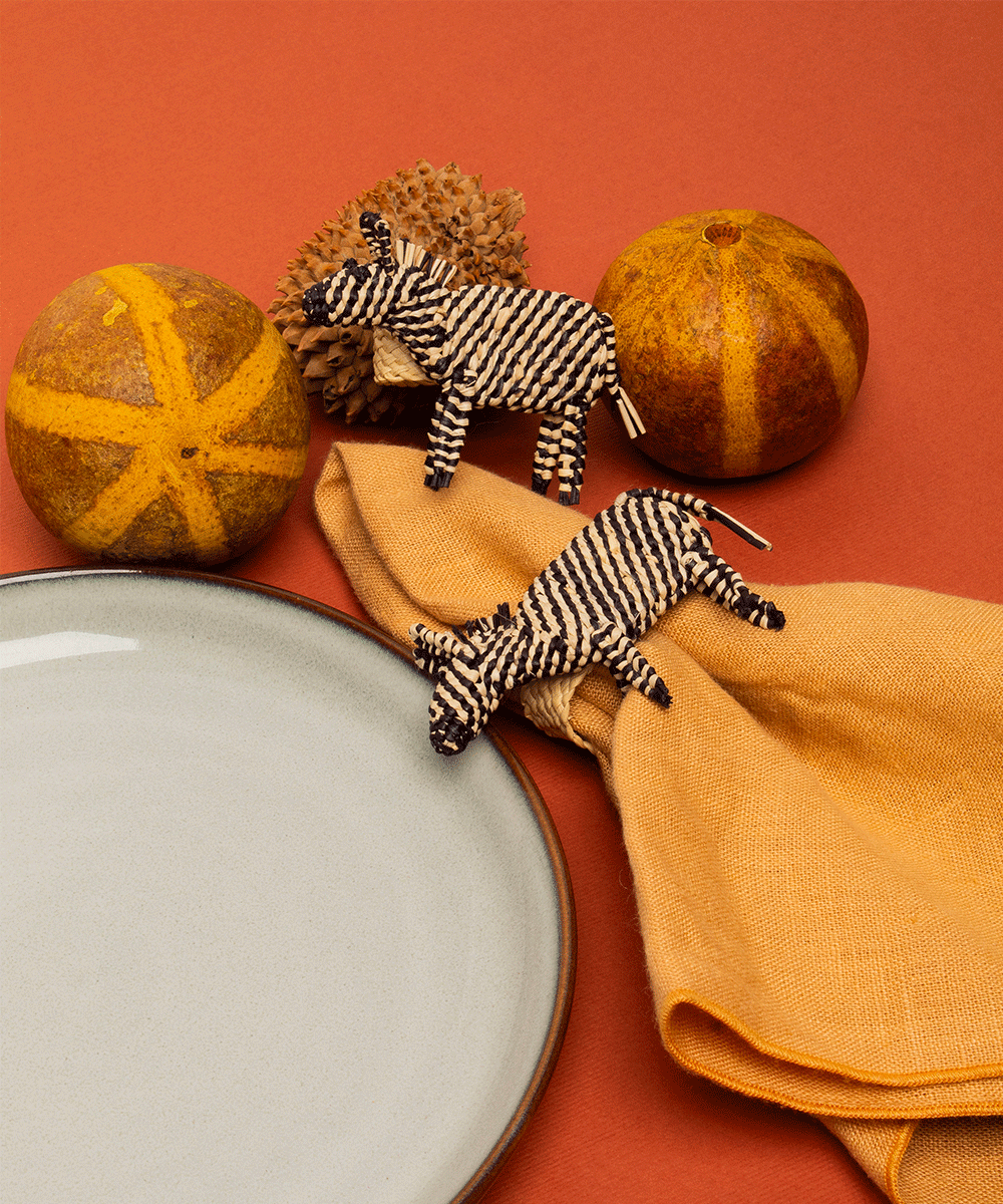 GUANABANA  Napkin Ring | Zebra