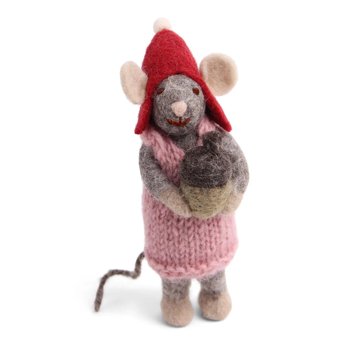 GRY & SIF Small Girly Mouse w/Acorn