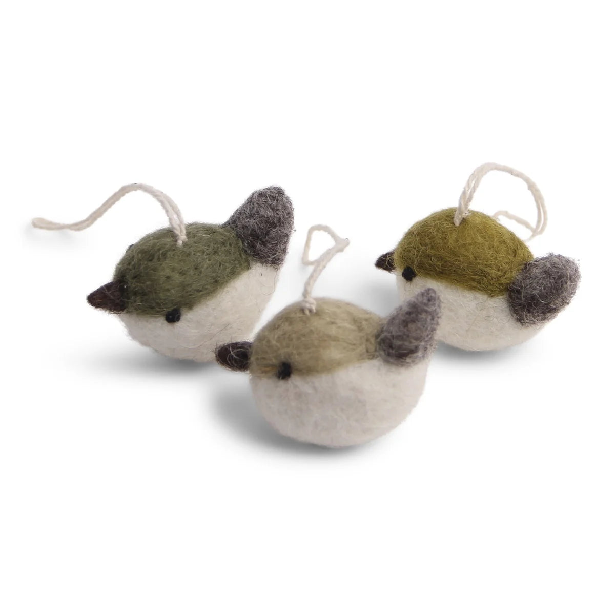 GRY & SIF Birds Green Colors | Set of 3