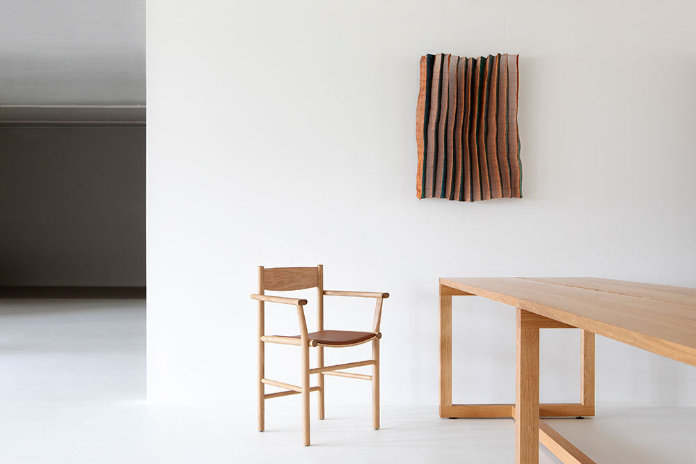 NIKARI Akademia Armchair | Oak, smoked Oak stain & Leather | Showroom Item