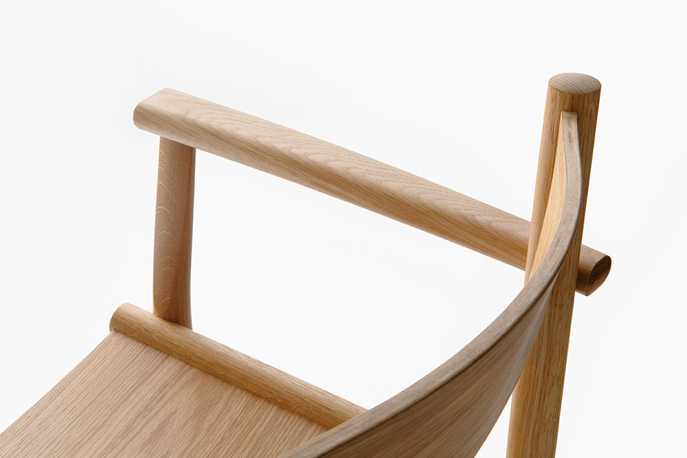 NIKARI Akademia Armchair | Oak, smoked Oak stain & Leather | Showroom Item