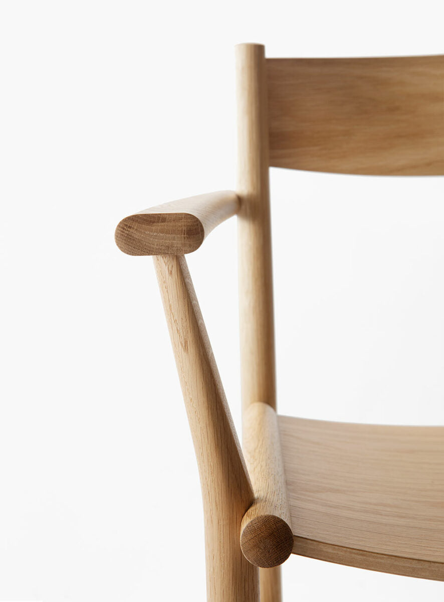 NIKARI Akademia Armchair | Oak, smoked Oak stain & Leather | Showroom Item