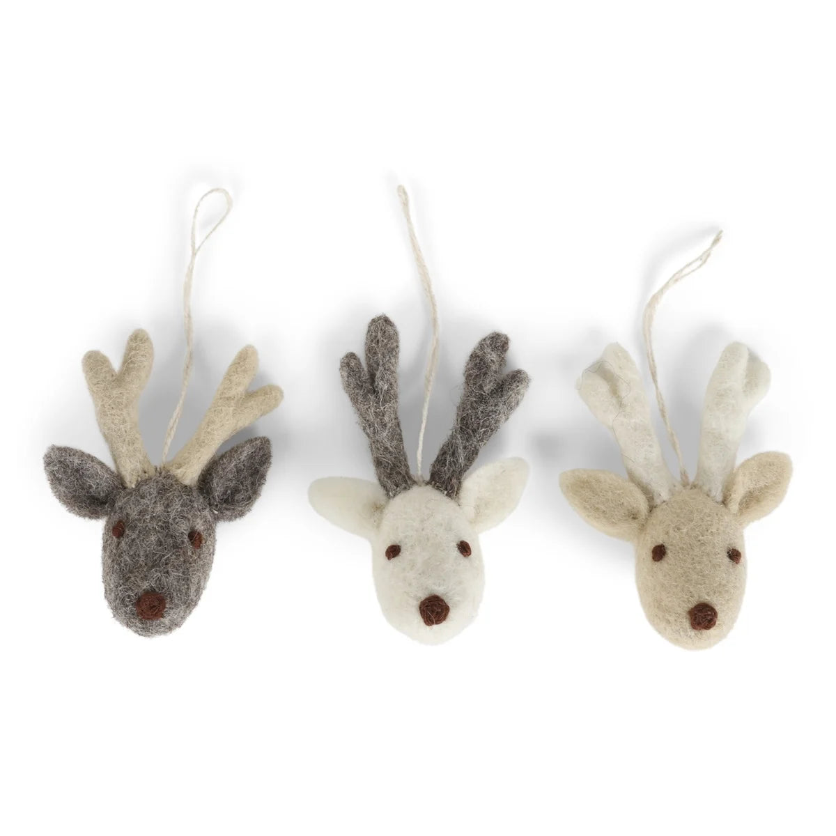 GRY AND SIF Mini Reindeer Faces | Set of 3