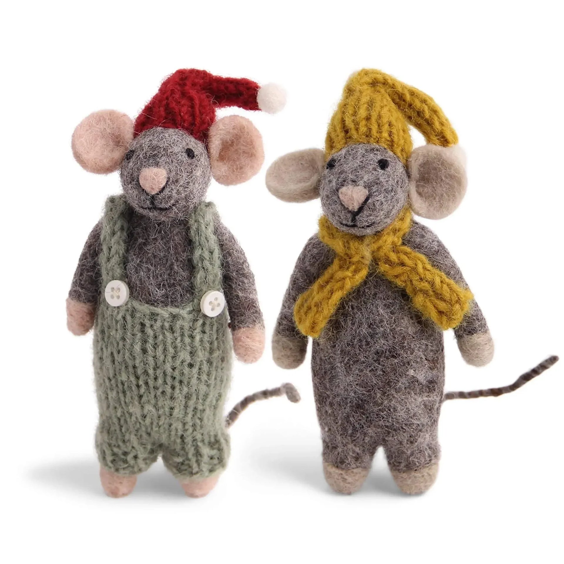 GRY & SIF Small Boy Mouse w/Yellow Hat & Scarf