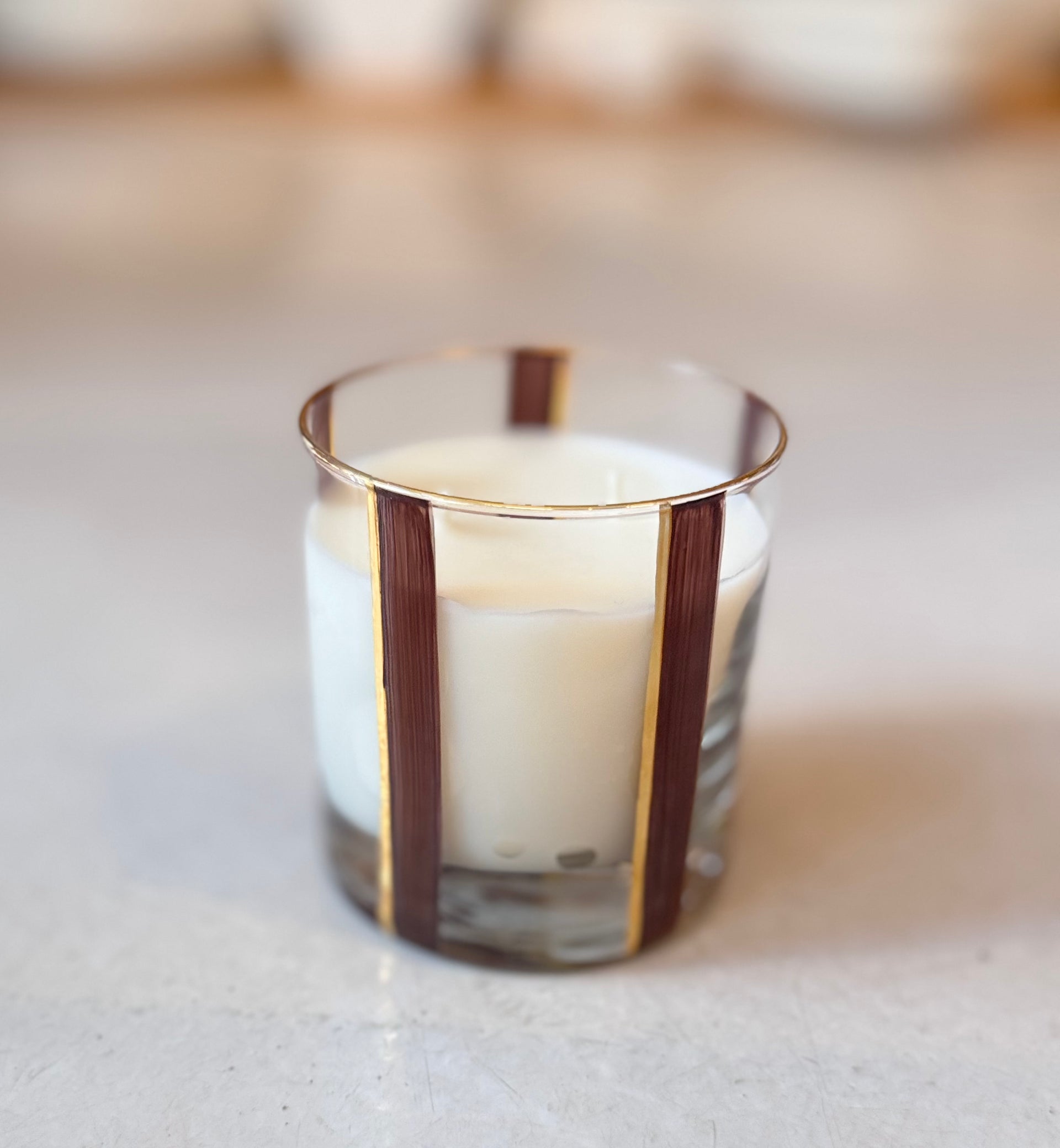 VAC Scented Candle in Glass Vase | Stripes | 280 gr