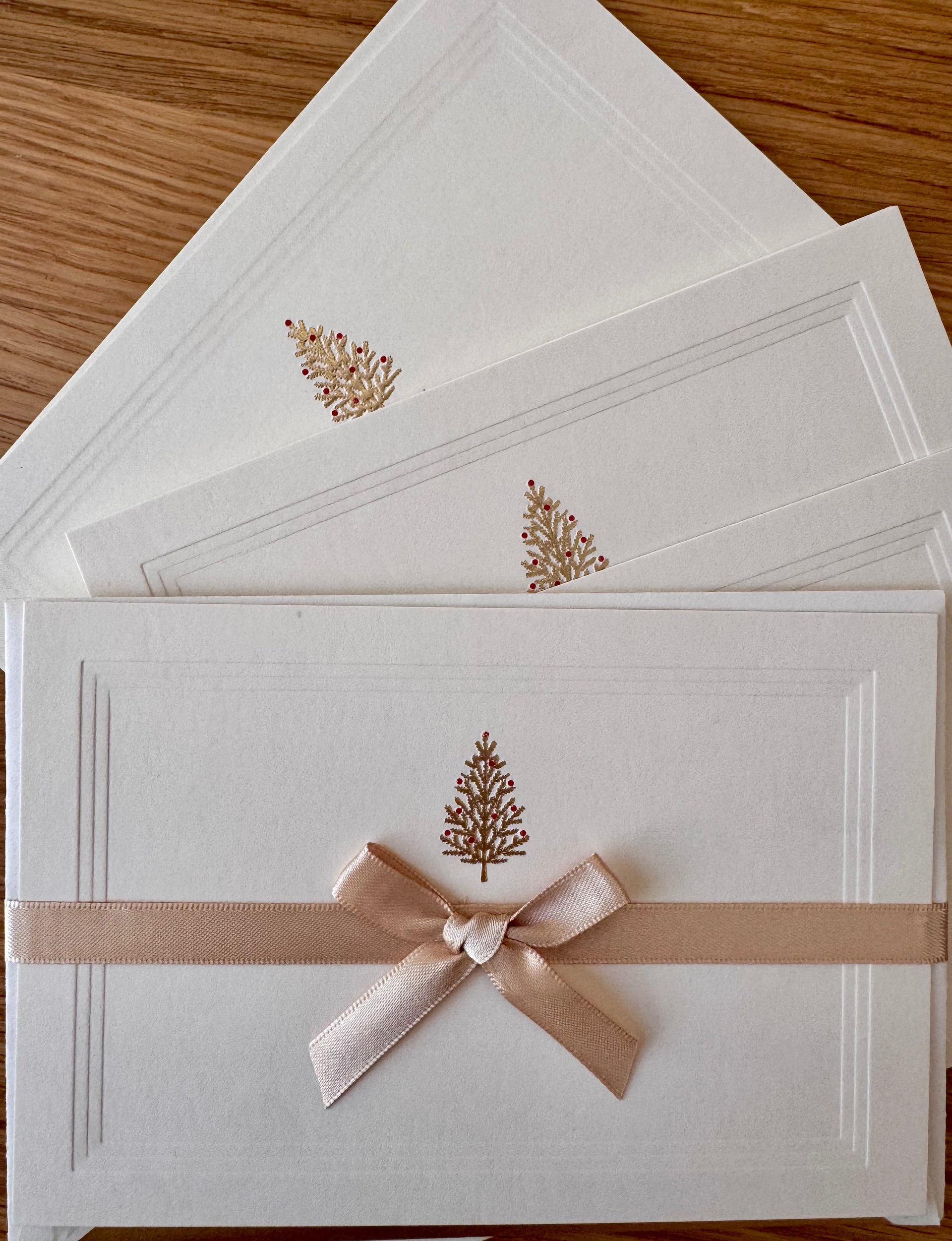 ROSSI 1931  Christmas Cards| Gold Tree | 10.5x16 cm | Box 10/10