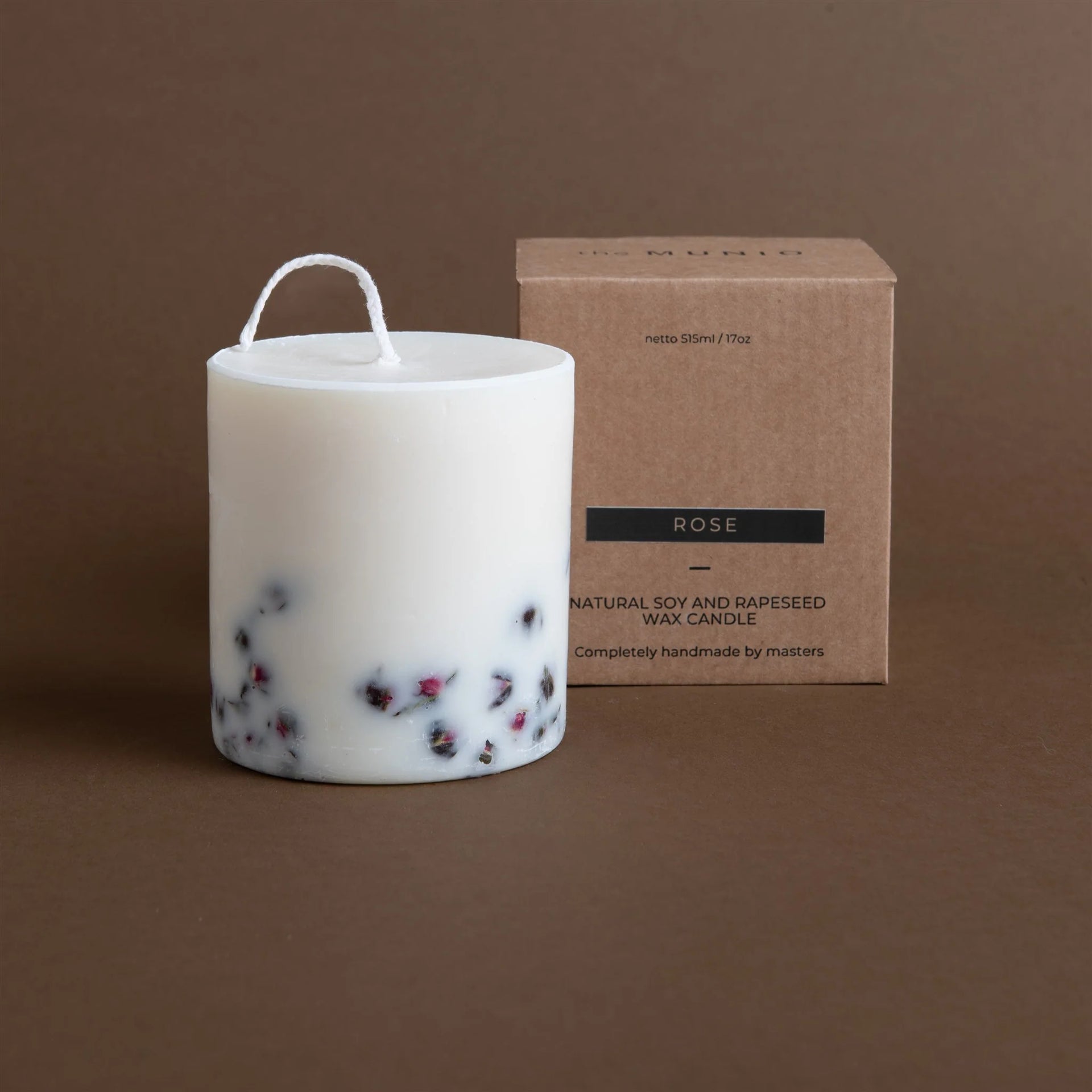 THE MUNIO  Rose  Soy Wax Candle | 515 ml