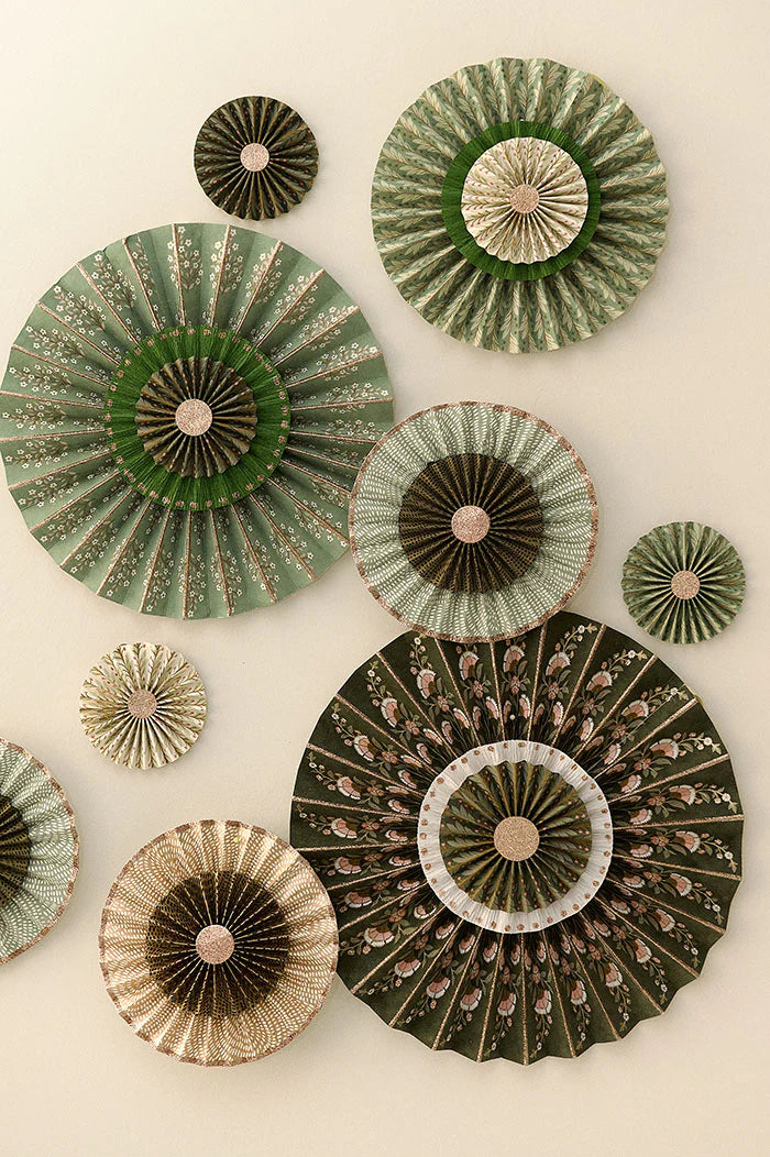 BUNGALOW Paper Rosette Naya | Ø20cm | Sage