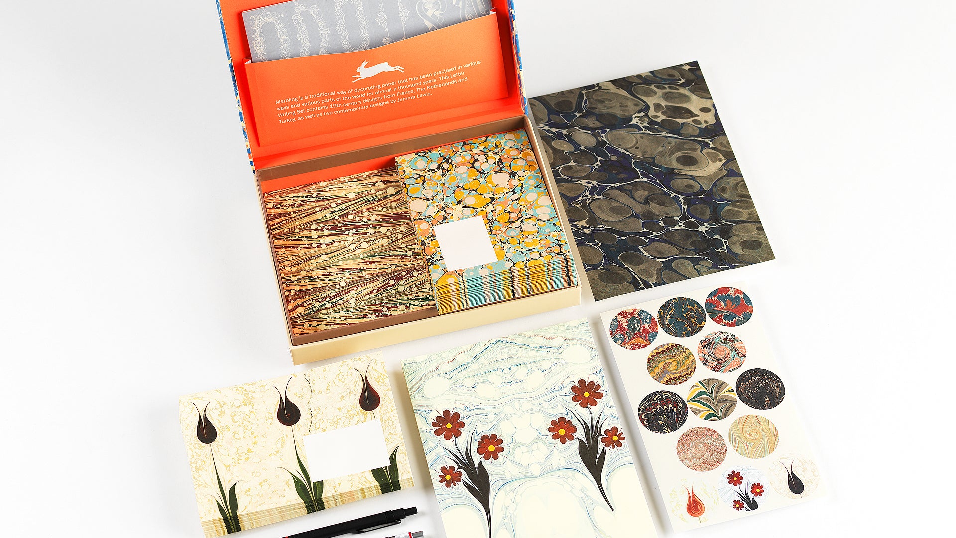 PEPIN PRESS Letter Writing  Set | Marbled