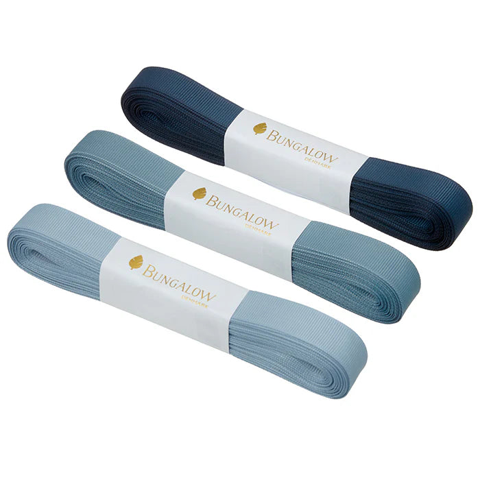 BUNGALOW Ribbon Grosgrain  Atlantic 16 mm | S3/pcs