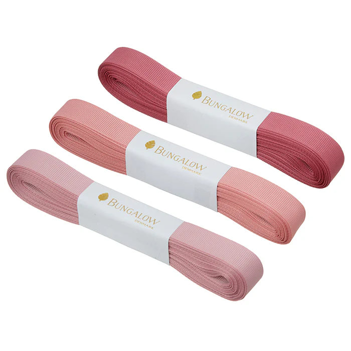BUNGALOW Ribbon Grosgrain Colonial Rose 16mm | S/3pcs