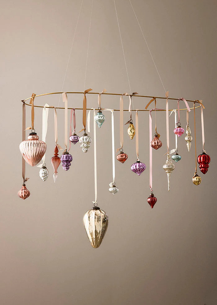 BUNGALOW Glass Ornament Gala | 17cm | Pale Pink