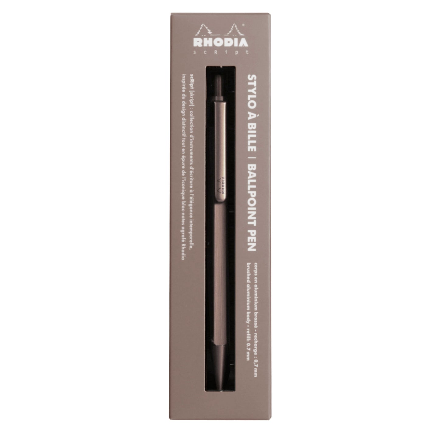 RHODIA Script Ballpoint Pen | Rosewood | 0.7mm