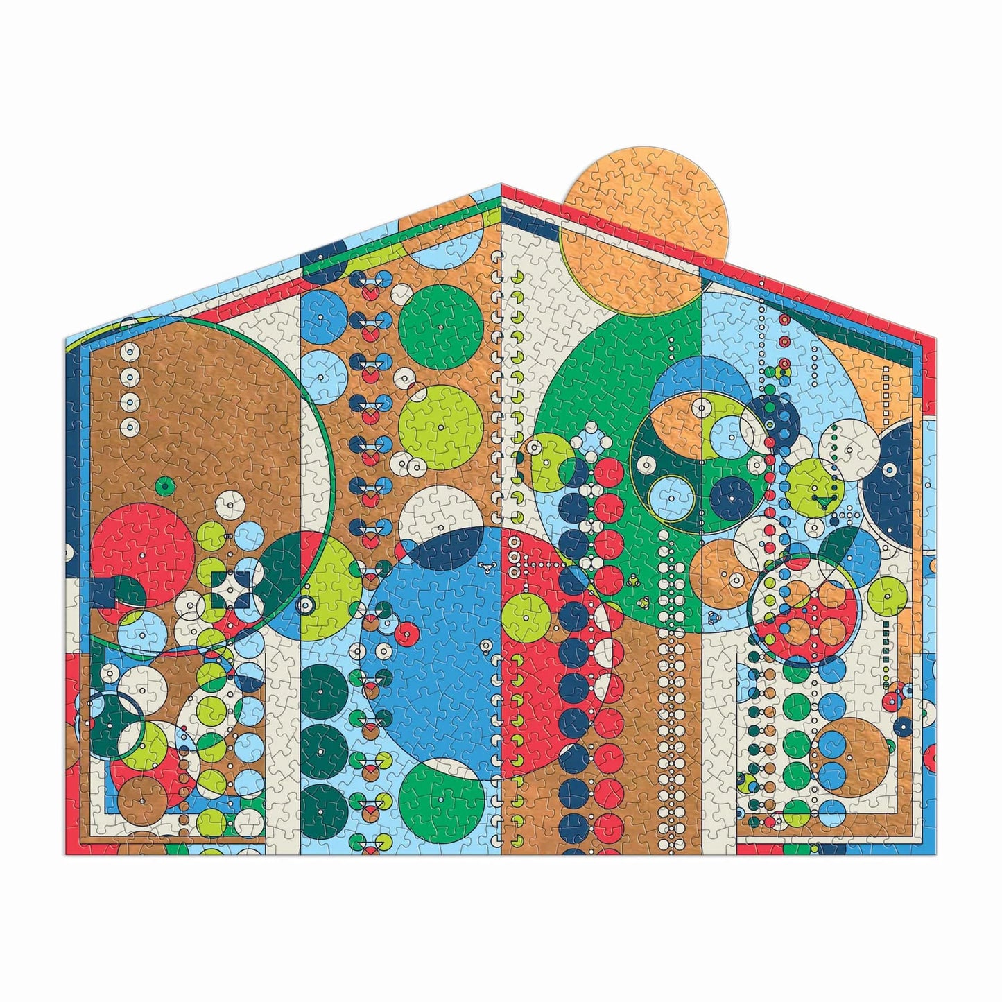 GALISON Frank Lloyd Wright  Midway Mural | 750 Piece Shaped Foil Puzzle